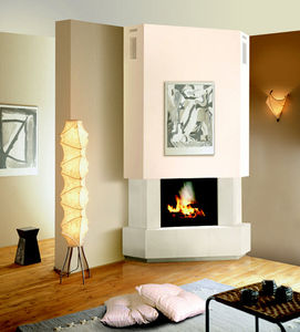 wood-burning fireplace