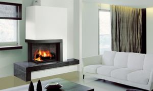 wood-burning fireplace