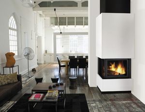 wood-burning fireplace
