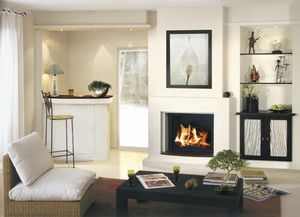 wood-burning fireplace