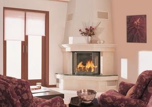 wood-burning fireplace