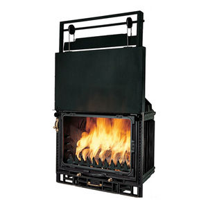 closed wood hearth