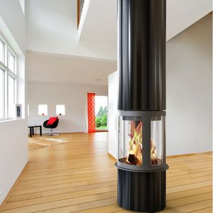 wood-burning fireplace
