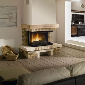 wood-burning fireplace