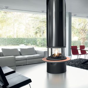 wood-burning fireplace