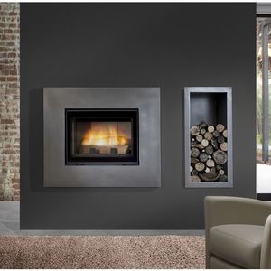 wood-burning fireplace