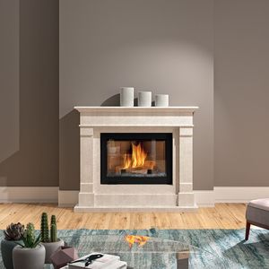 wood-burning fireplace