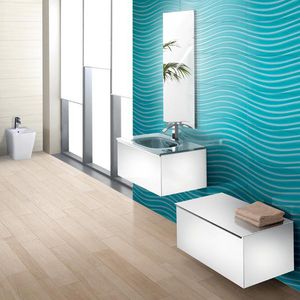 bathroom tile / wall / porcelain stoneware / 25x75 cm