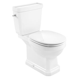 free-standing toilet / ceramic / with lever / rimless