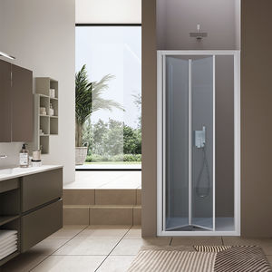 folding shower screen / for alcoves / glass