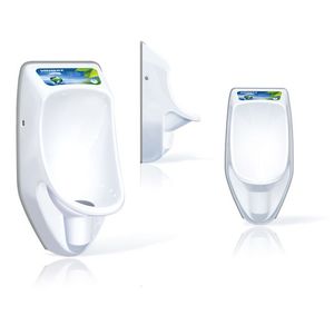 wall-mounted urinal / polycarbonate / waterless