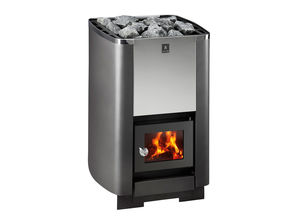 wood heating stove / metal / contemporary / for sauna