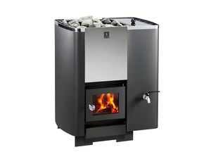 wood heating stove / metal / contemporary / for sauna