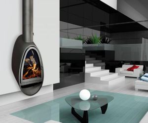 wood-burning fireplace