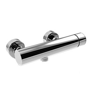 shower mixer tap / wall-mounted / chromed metal / bronze