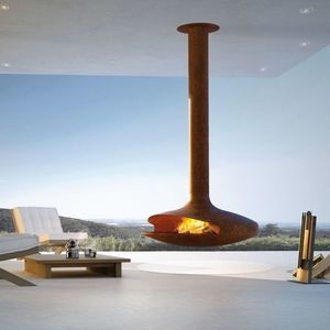 wood-burning fireplace