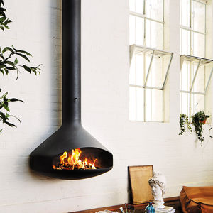 wood-burning fireplace