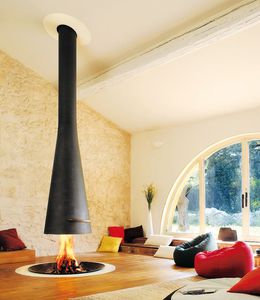 wood-burning fireplace