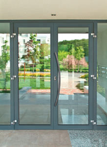 entry door / swing / glass / for public buildings