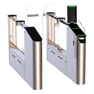 access control speed gate / glass / security / stainless steel