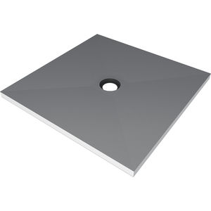 square shower base / floor level / expanded polystyrene (EPS) / flush