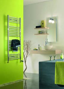 hot water towel radiator / metal / chrome / contemporary