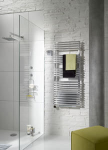 electric towel radiator / metal / chrome / contemporary