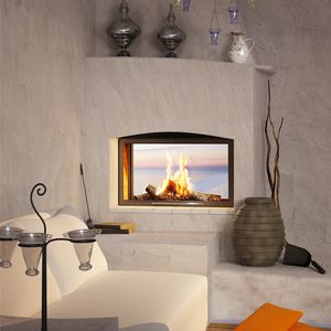 closed wood hearth