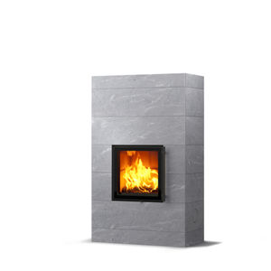 wood heating stove / soapstone / contemporary