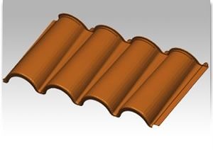 fiber cement roofing panel / colored / corrugated