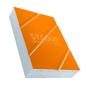 door insulating sandwich panel / for facade / extruded polystyrene core