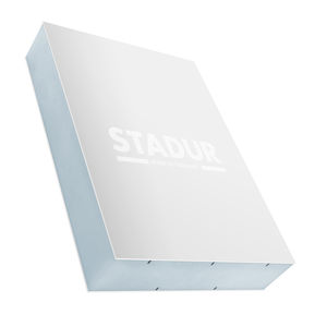 door insulating sandwich panel / for facade / 2 PVC faces / extruded polystyrene core