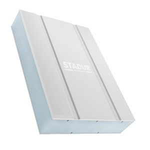 door insulating sandwich panel / for facade / 2 PVC faces / extruded polystyrene core