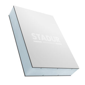 door insulating sandwich panel / for facade / HPL facing / extruded polystyrene core