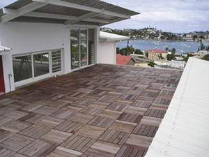 wooden deck slab