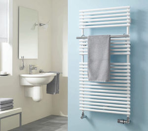 hot water towel radiator / electric / metal / contemporary