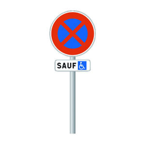 floor-standing road sign