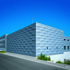 cassette cladding / zinc / grooved / large format