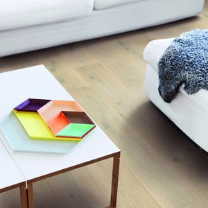 engineered parquet floor / glued / floating / oak