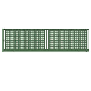 sliding gates / galvanized steel / powder-coated steel / perforated sheet metal