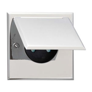 power socket / wall-mounted / brass / contemporary