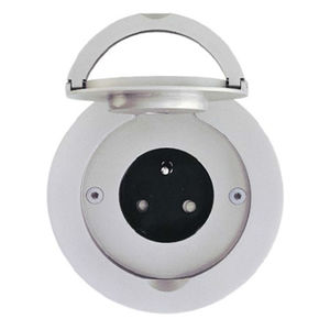 power socket / wall-mounted / brass / contemporary