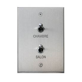 light switch / toggle / recessed / double