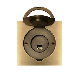 telephone socket / wall-mounted / brass / traditional