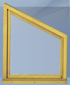 casement window / wooden / polygonal