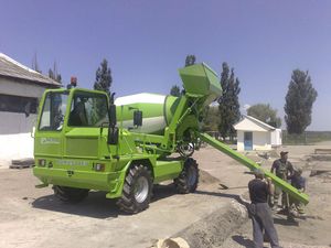 self-loading concrete mixer