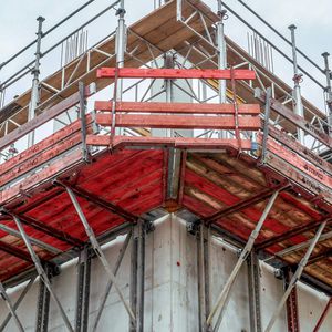 wooden scaffolding