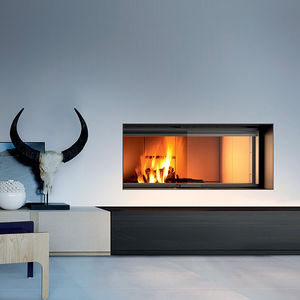 wood-burning fireplace