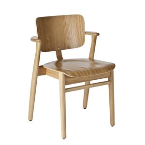 Scandinavian design chair / upholstered / with armrests / stackable