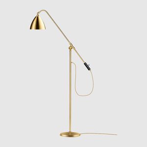 floor lamp / contemporary / brass / adjustable